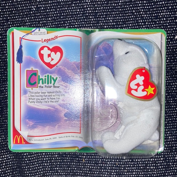 Ty | Toys | Rare Mcdonalds Beanie Babies Chilly The Bear In Package Ty